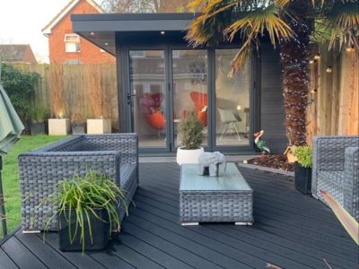 Garden Room In Derby, With Composite Decking For Outdoor Seating Area Copy